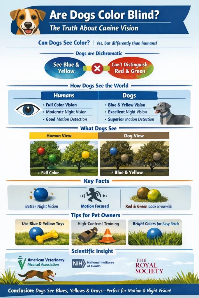 are dogs color blind