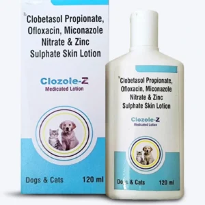 Clozole Z 120ml Topical Antifungal Suspension for Dogs & Cats | Skin Infection & Itch Relief