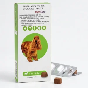 Bravecto 500mg for Dogs | 12-Week Flea & Tick Protection Chewable Tablet 10–20kg